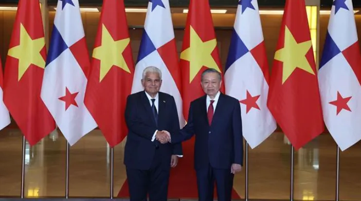 Tổng Bí thư, Chủ tịch nước Tô Lâm chủ trì Lễ đón Tổng thống Cộng hòa Panama thăm chính thức Việt Nam - Ảnh 3.