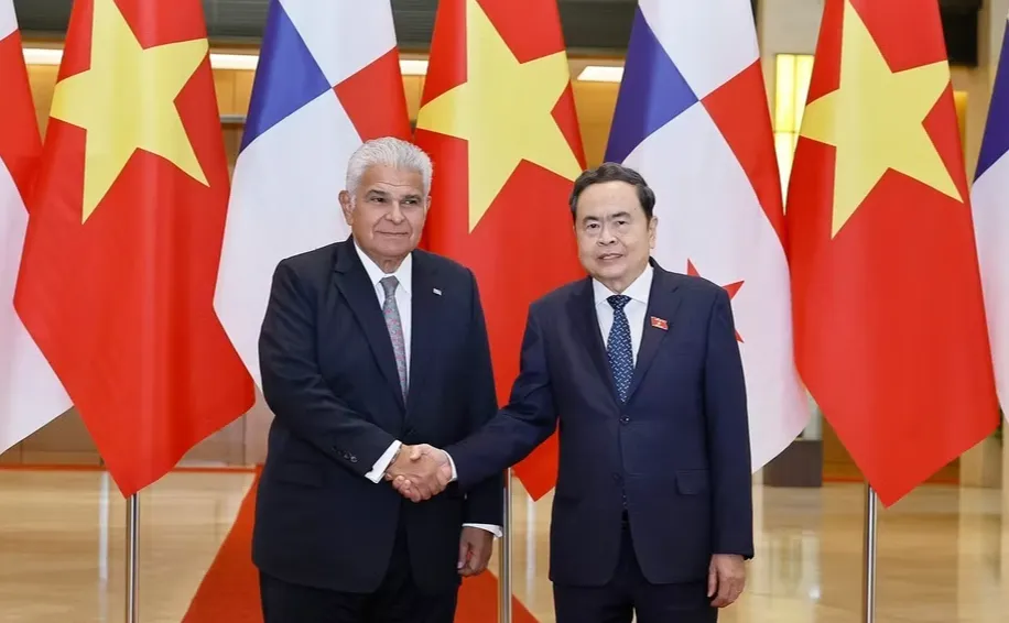 Chủ tịch Quốc hội Trần Thanh Mẫn hội kiến Tổng thống Panama - Ảnh 2.