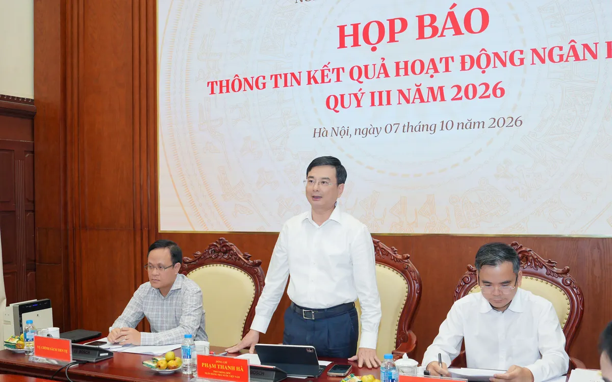 Phó Thống đốc Phạm Thanh Hà chủ trì họp báo thường kỳ quý III của Ngân hàng Nhà nước