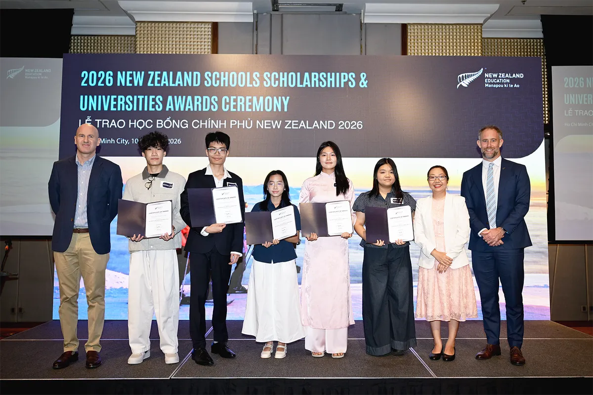 18 học sinh xuất sắc đạt trao học bổng Ch&iacute;nh phủ New Zealand 2026 - Ảnh 1.