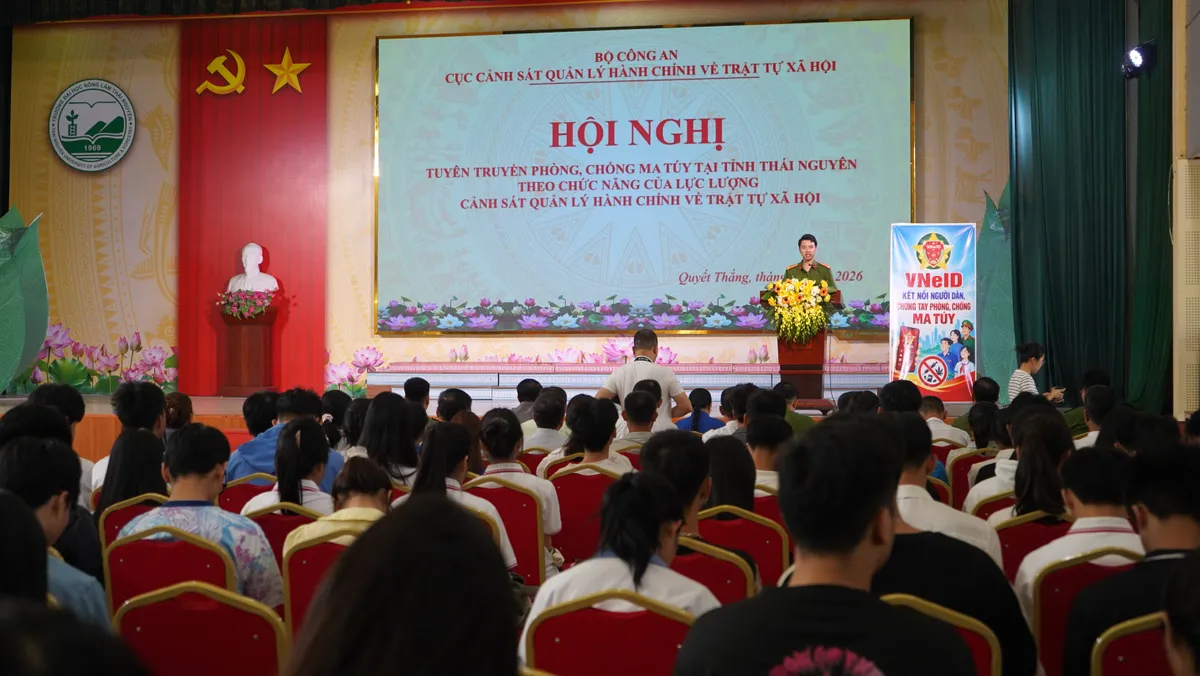 Bộ Công an phối hợp với Công an Thái Nguyên đẩy mạnh tuyên truyền phòng, chống ma túy - Ảnh 1.