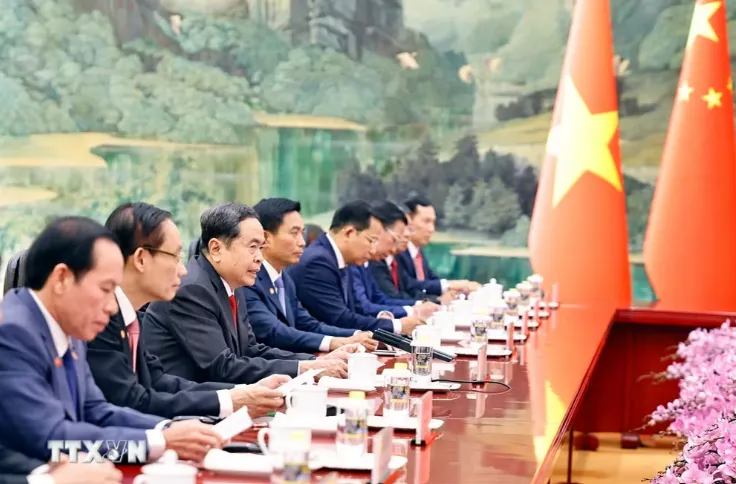 Chủ tịch Quốc hội Trần Thanh Mẫn hội kiến Thủ tướng Trung Quốc L&yacute; Cường  - Ảnh 3.