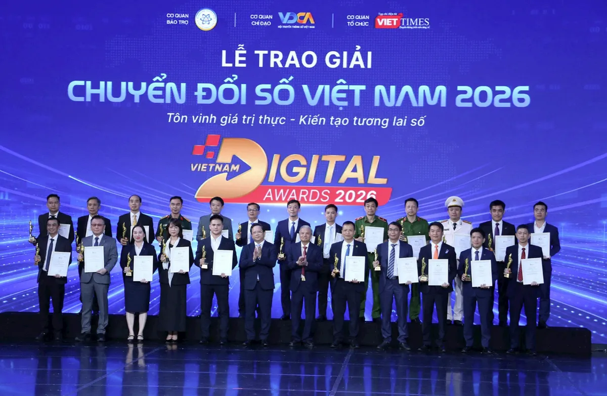 Giải thưởng Chuyển đổi số Việt Nam 2026 vinh danh 56 tổ chức v&agrave; 3 c&aacute; nh&acirc;n - Ảnh 1.