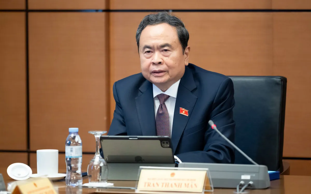 Chủ tịch Quốc hội Trần Thanh Mẫn tham gia ý kiến tại phiên  thảo luận Tổ. Ảnh: QH