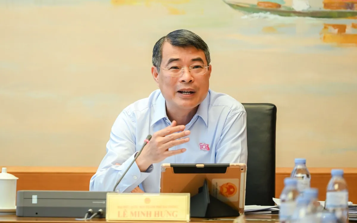 Thủ tướng Chính phủ Lê Minh Hưng phát biểu trong phiên thảo luận tại tổ của Quốc hội về tình hình kinh tế - xã hội và ngân sách nhà nước (Ảnh: Duy Linh)