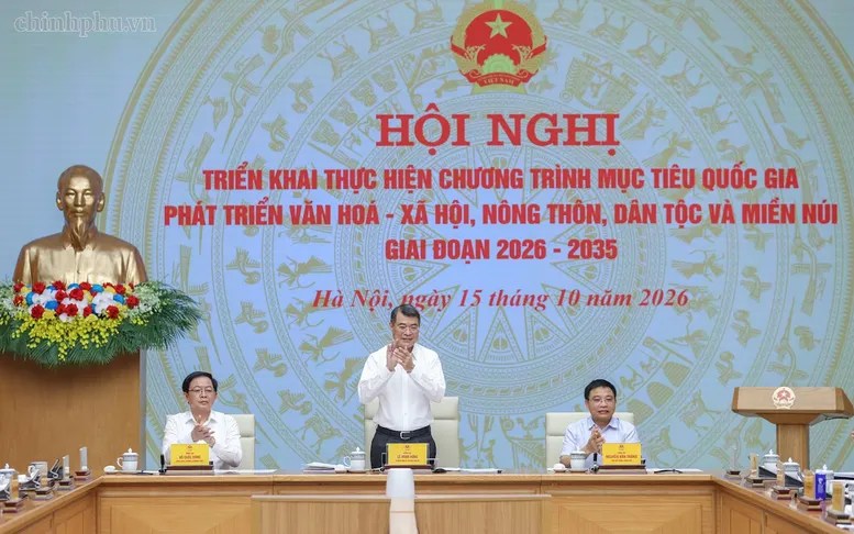 Thủ tướng Lê Minh Hưng chủ trì Hội nghị triển khai Chương trình mục tiêu quốc gia phát triển văn hóa - xã hội, nông thôn, dân tộc miền núi - Ảnh: chinhphu.vn