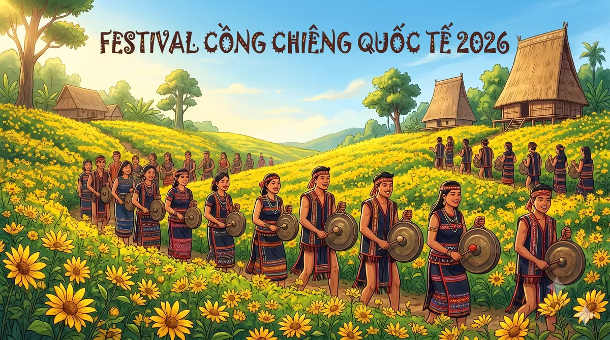 Phát huy giá trị di sản Tây Nguyên: Điểm nhấn từ bảo vật quốc gia bộ chiêng Kơ Đơ tại Festival Cồng chiêng 2026- Ảnh 1. Phát huy giá trị di sản Tây Nguyên: Điểm nhấn từ bảo vật quốc gia bộ chiêng Kơ Đơ tại Festival Cồng chiêng 2026- Ảnh 1.