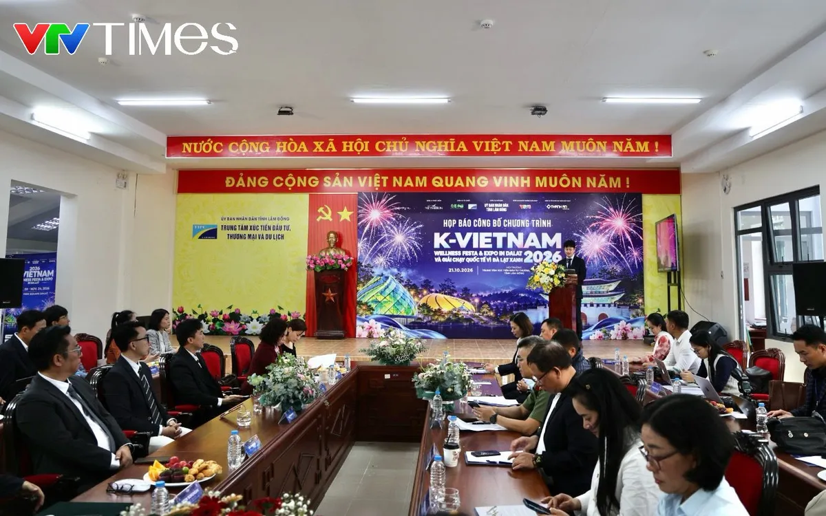 Toàn cảnh buổi họp báo chương trình "K-Vietnam Wellness Festa & Expo in Dalat 2026" và "Giải chạy Quốc tế vì Đà Lạt xanh 2026"