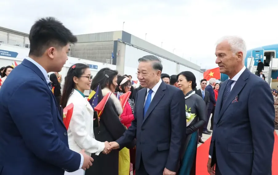 Tổng Bí thư, Chủ tịch nước Tô Lâm bắt đầu thăm chính thức EU và Vương quốc Bỉ - Ảnh 3.