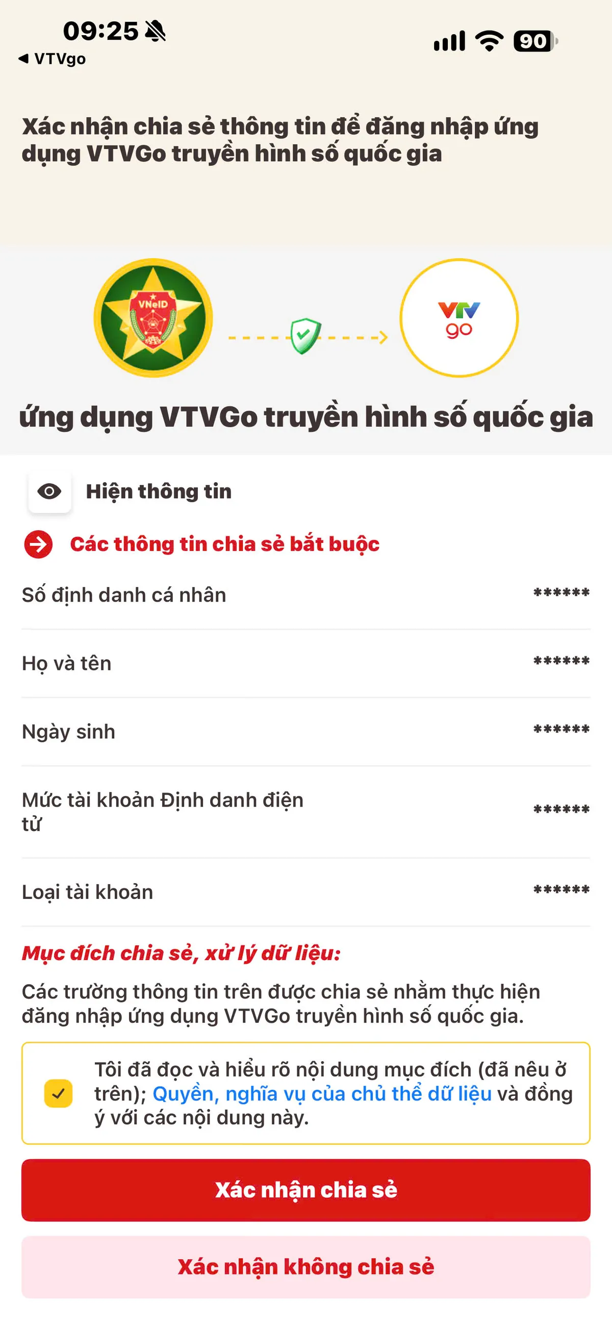 VTVgo tích hợp xác thực tài khoản qua VNeID - Ảnh 1.