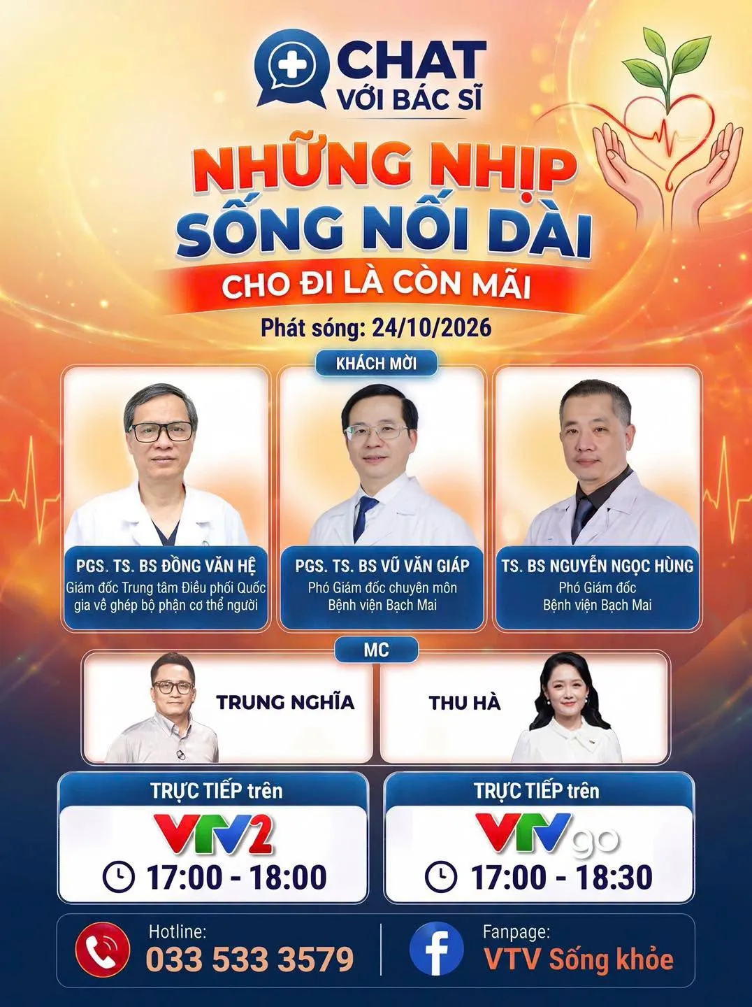 Chat với b&aacute;c sĩ: Những nhịp sống nối d&agrave;i - Cho đi l&agrave; c&ograve;n m&atilde;i  - Ảnh 1.
