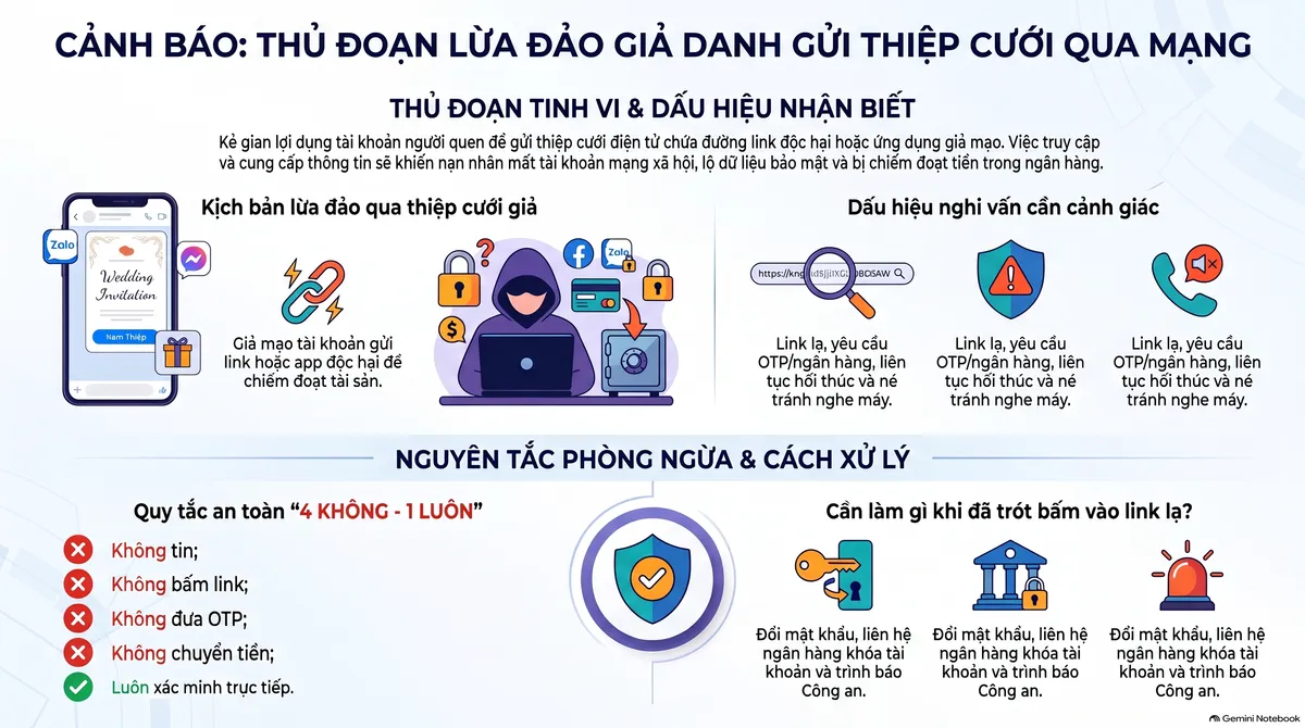 Bẫy lừa đảo từ những tấm thiệp cưới gửi qua mạng - Ảnh 1.
