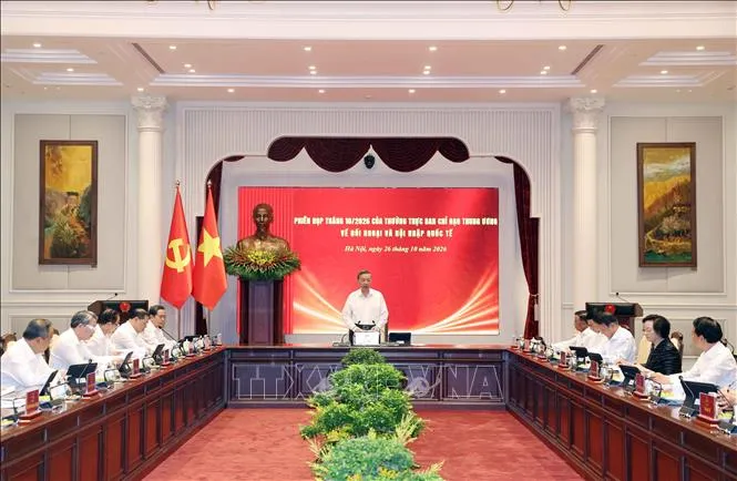 Tổng Bí thư, Chủ tịch nước Tô Lâm chủ trì Phiên họp về đối ngoại và hội nhập quốc tế - Ảnh 1.
