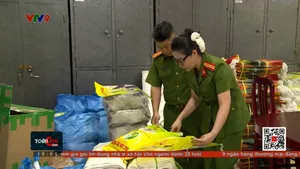 Triệt phá đường dây gạo giả thương hiệu