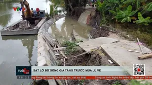Sạt lở bờ sông gia tăng trước mùa lũ về