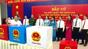 Cử tri TP. Hồ Chí Minh hăng hái đi bầu cử sớm