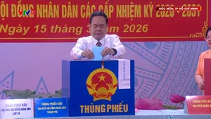 Điểm bầu cử tại Hóc Môn, TP. Hồ Chí Minh