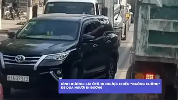 Lái xe chạy ngược chiều, tài xế còn đe dọa chửi bới người đi đường