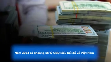 Năm 2024 có khoảng 16 tỷ USD kiều hối đổ về Việt Nam