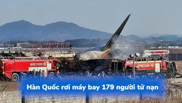 Hàn Quốc rơi máy bay 179 người tử nạn