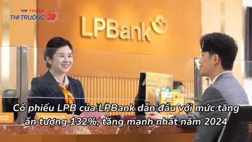Cổ phiếu LPB của LPBank tăng mạnh nhất năm 2024