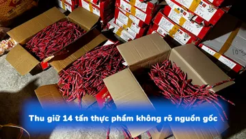Thu giữ 14 tấn thực phẩm không rõ nguồn gốc