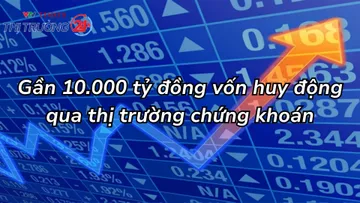 Gần 10.000 tỷ đồng vốn huy động qua thị trường chứng khoán