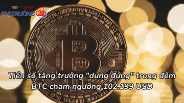 Tiền số tăng trưởng "dựng đứng" trong đêm, BTC chạm ngưỡng 102.199 USD