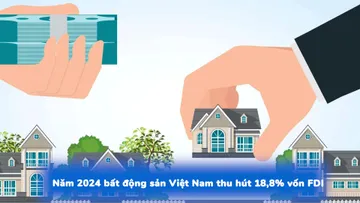 Năm 2024 bất động sản Việt Nam thu hút 18,8% vốn FDI