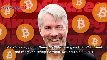 "Cá voi" MicroStrategy mở rộng kho "vàng kỹ thuật số" lên 450.000 Bitcoin
