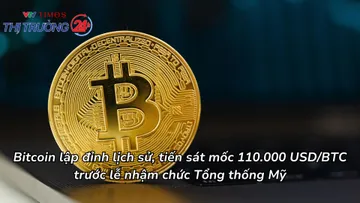 Bitcoin lập đỉnh lịch sử, tiến sát mốc 110.000 USD/BTC trước lễ nhậm chức Tổng thống Mỹ
