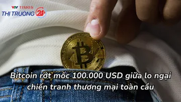 Bitcoin rớt mốc 100.000 USD giữa lo ngại chiến tranh thương mại toàn cầu
