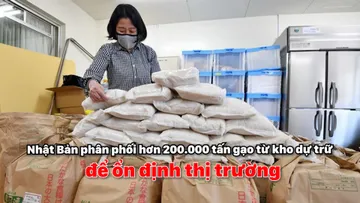 Nhật Bản phân phối hơn 200.000 tấn gạo từ kho dự trữ để ổn định thị trường