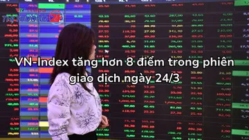 VN-Index tăng hơn 8 điểm trong phiên giao dịch ngày 24/3
