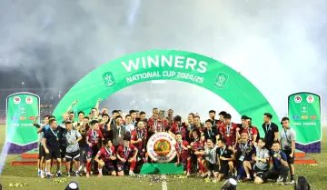 CAHN "thổi bay" SLNA 5-0, đăng quang cúp quốc gia với chiến tích lịch sử