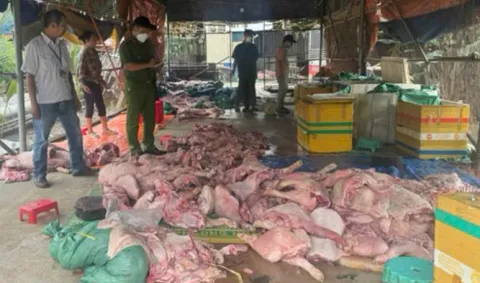 Phát hiện cơ sở chế biến hơn 3 tấn thịt heo bốc mùi hôi
