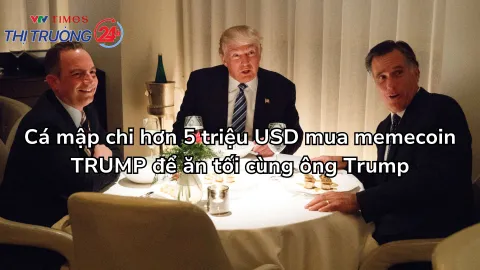Cá mập chi hơn 5 triệu USD mua memecoin TRUMP để ăn tối cùng ông Trump