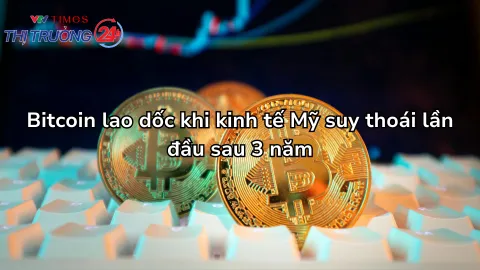 Bitcoin lao dốc khi kinh tế Mỹ suy thoái lần đầu sau 3 năm