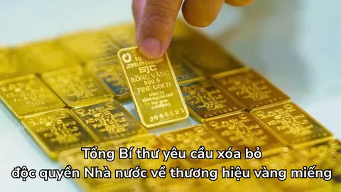 Tổng Bí thư yêu cầu xóa bỏ độc quyền Nhà nước về thương hiệu vàng miếng nhằm bình ổn thị trường
