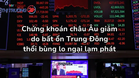 Chứng khoán châu Âu giảm do bất ổn Trung Đông thổi bùng lo ngại lạm phát