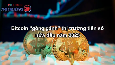 Bitcoin "gồng gánh" thị trường tiền số nửa đầu năm 2025