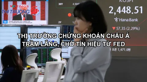Thị trường chứng khoán châu Á trầm lắng, chờ tín hiệu từ Fed