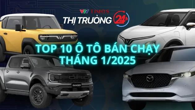 Top 10 xe ô tô bán chạy nhất Việt Nam tháng 01/2025