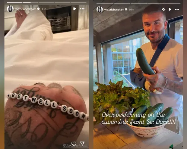 David Beckham: từ giường bệnh ra vườn rau, "cụ cậu" khiến fan cười bò với thành tích "dưa leo nghiệp dư"