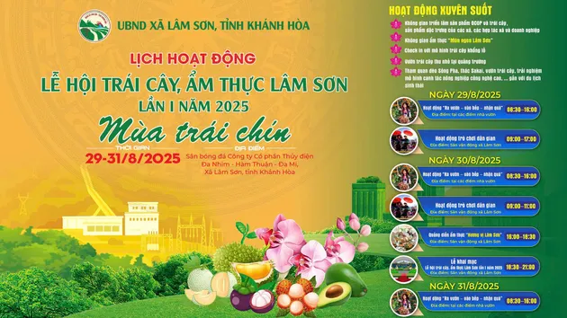 Lâm Sơn tổ chức Lễ hội trái cây, ẩm thực chào mừng Quốc khánh 2/9