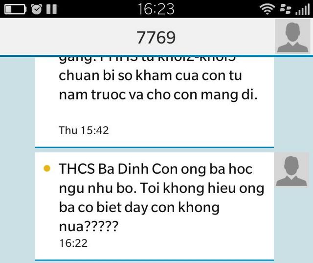 Phụ huynh phát hoảng với tin nhắn con học ngu như bò từ nhà trường - Ảnh 1.