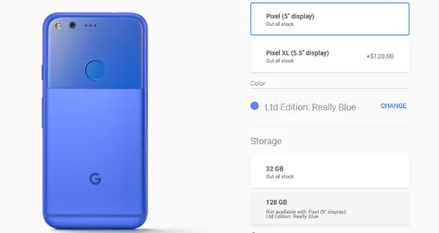 Google Pixel XL phiên bản 128GB đã “cháy hàng” trên Google Store - Ảnh 1.