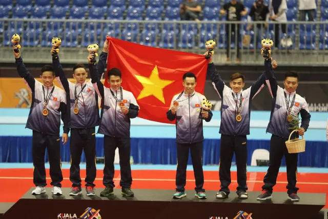 SEA Games 29: TDDC Việt Nam giành HCV đồng đội nam - Ảnh 1.