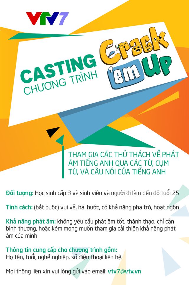 Muốn bắn tiếng Anh chuẩn, nhanh tay casting cùng VTV7! - Ảnh 1.