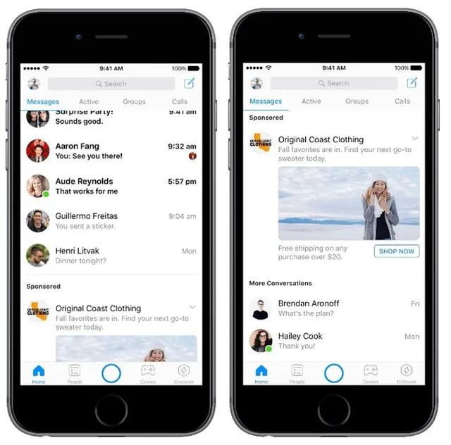 Facebook quảng cáo trên Messenger theo cách... lịch sự - Ảnh 1.